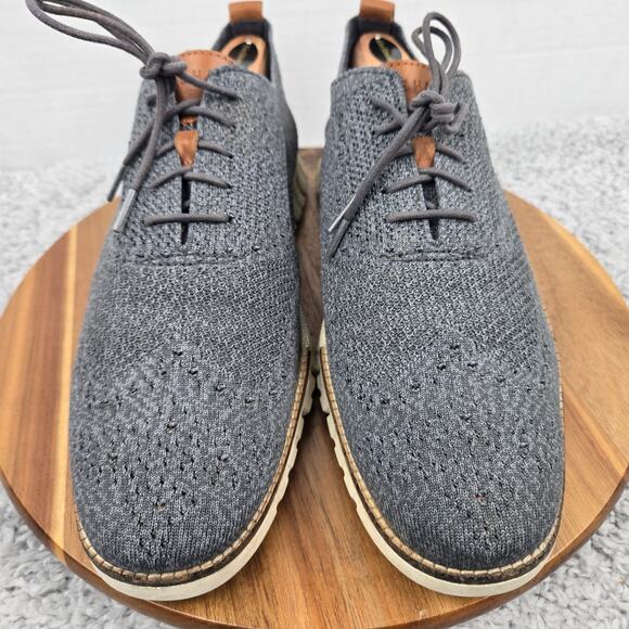 Cole Haan Mens 12 ZeroGrand Stitchlite Gray Wingtip Casual Daily Oxford Sneaker - Picture 7 of 13